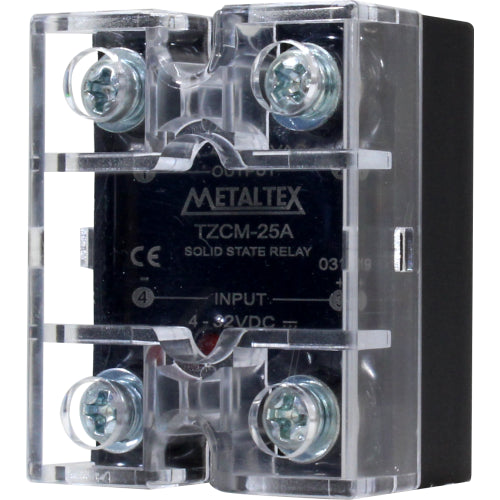 Mini Relé de estado sólido SSR monofásico 1NA control DC 4 a 32VDC con carga de 48 a 440VAC serie TZCM - 10A