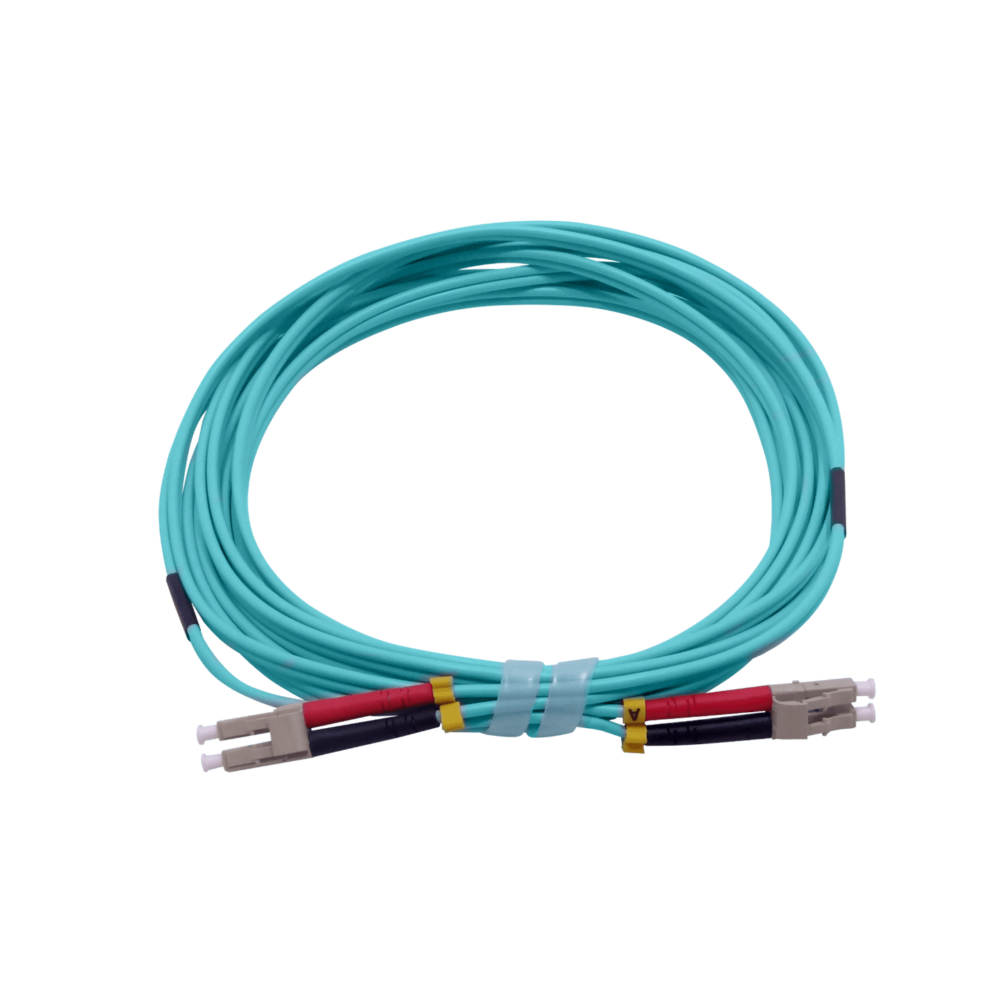 JF3LL5. Latiguillo de fibra dúplex multimodo OM3 LC a LC de 5 metros, diámetro 3,0 mm, núcleo/revestimiento 50/125 µm, cubierta LSZH