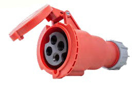 Enchufe Volante 3p+n+t, 16A Hembra 6H, IP44