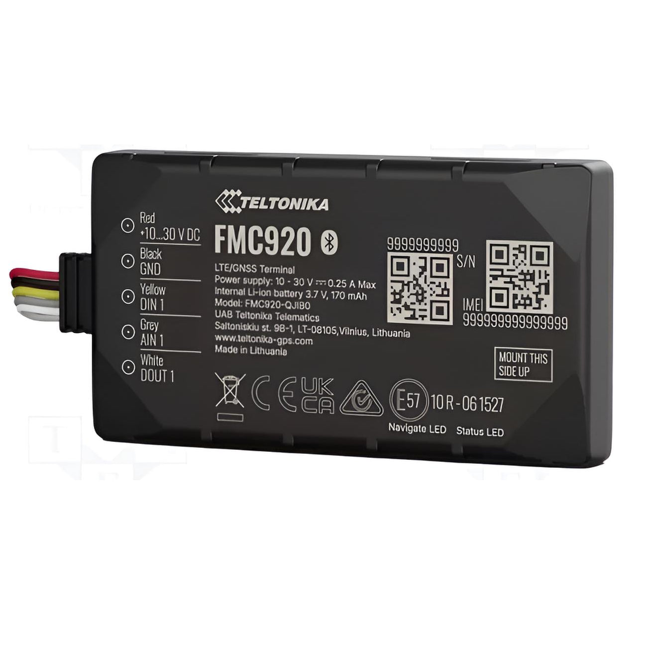 Localizador GPS 4G LTE de Tamaño Reducido para Administración de Vehículos – Teltonika FMC920