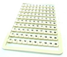 Identificador para bornera riel din Serie M 100 unidades - Leyenda 41-50
