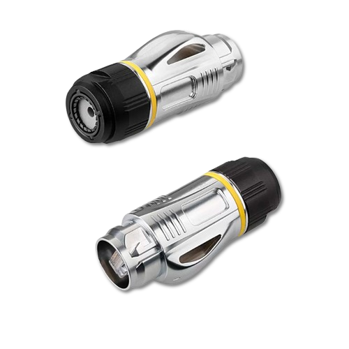 Conector circular RJ45 macho metálico CNLINKO BD-24-C/RJ45/015/PE-43-001 IP65 para crimpar.