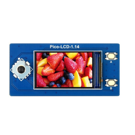 Pantalla de Cristal Líquido de 1,14" para Raspberry Pi Pico con 65K tonalidades de color, resolución 240×135 e interfaz SPI