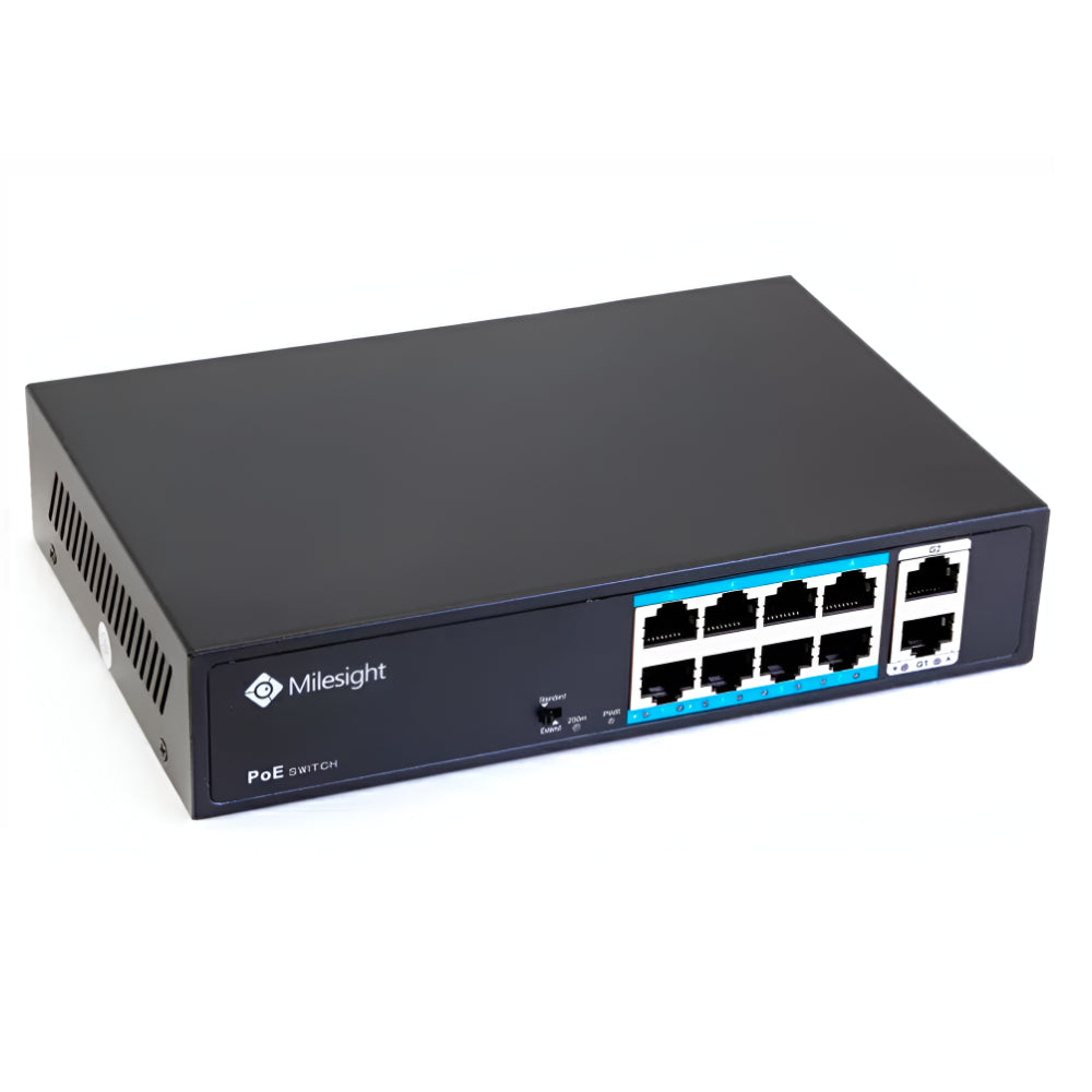 Conmutador de Red Industrial con Inyección de Energía en 8 Puertos de Milesight Modelo MS S0208-GL