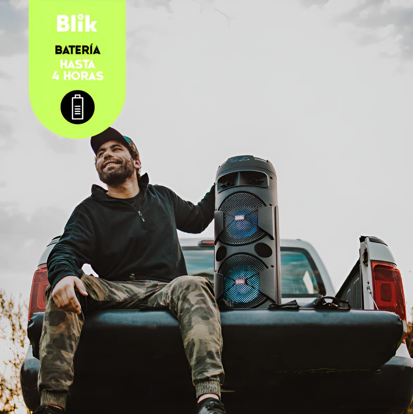 Altavoz Bluetooth Karaoke Incorporado con Transmisor de Voz Blik Screamer3