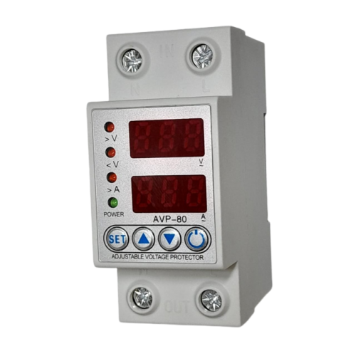 Relé de protección sobre y subtensión digital 2 polos 220V serie APV - 80A