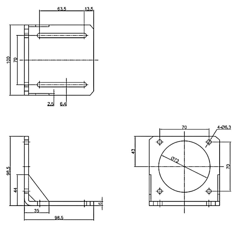Soporte Metálico para Motor Nema 34