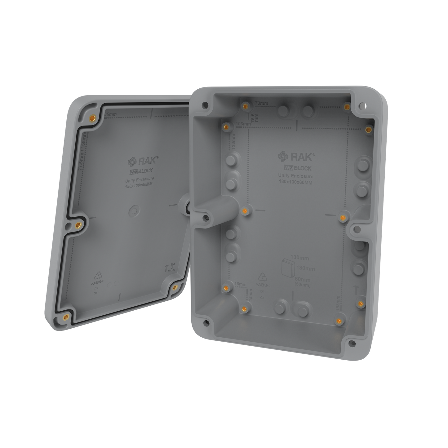 Gabinete gris Unify IP67 180x130x60mm