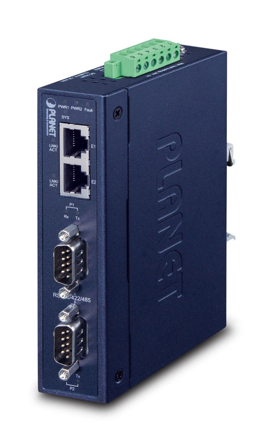 Servidor de Dispositivo Serie Industrial RS232/RS422/RS485 de 2 Puertos Con Aislamiento de Señal de 2KV
