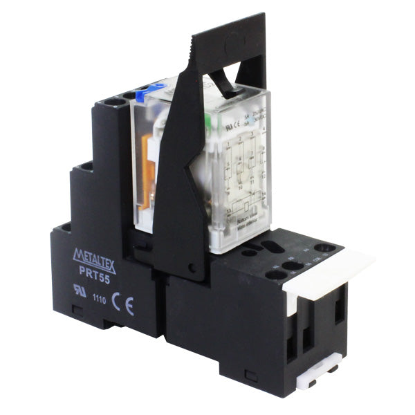 Interfaz de relé riel DIN 10A para DPDT y 5A para 4PDT serie PRY - 24VAC - 4PDT (4 Reversibles)