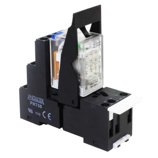 Interfaz de relé riel DIN 10A para DPDT y 5A para 4PDT serie PRY - 12VDC - 4PDT (4 Reversibles)