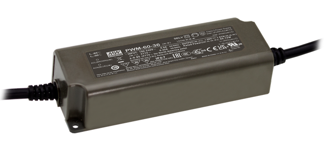 Driver LED plástico voltaje flicker PFC opción DALI DALI-2 60W PWM-60 - 48V - SVA - Silvair (a pedido)