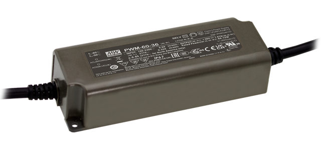 Driver LED plástico voltaje flicker PFC opción DALI DALI-2 60W PWM-60 - 12V - KN - KNX