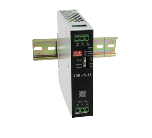 Fuente de Poder Industrial DIN Rail Mean Well XDR-75 75W AC/DC Ultra Slim - 24V