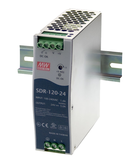 Fuente de poder Riel DIN 120W metal SDR-120 - 24V
