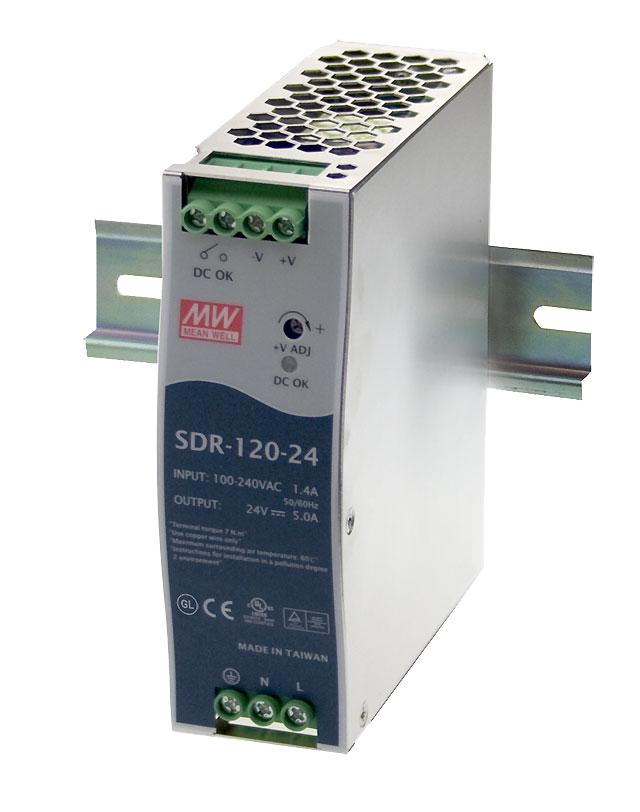 Fuente de poder Riel DIN 120W metal SDR-120 - 12V