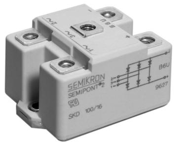 Puente rectificador monofásico SKB 60/04, 60A, 400V