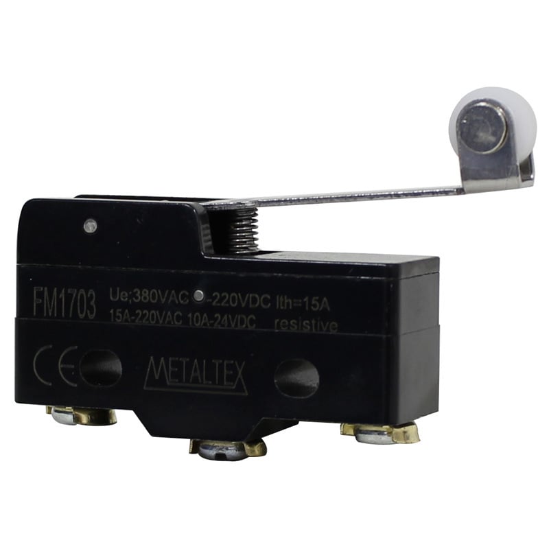 Fines de carrera plástico15A/250VCA SPDT serie FM1 - Pistón largo