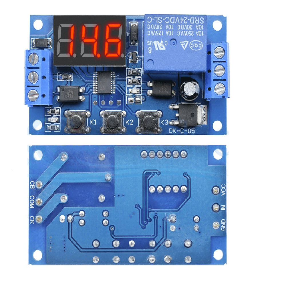 Módulo Interruptor Tiempo Retardado Control Automatizado con Indicador Luminoso LED Digital