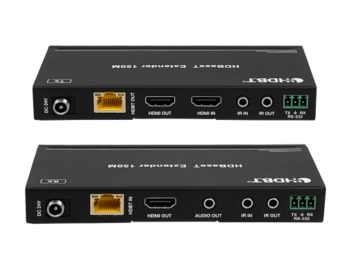 HDMI-150U. Extensor por UTP Cat5e/6 de 150 m para HDMI+IR 1080p, 1 entrada HDMI/2 salidas, incluye fuente 24 Vcc
