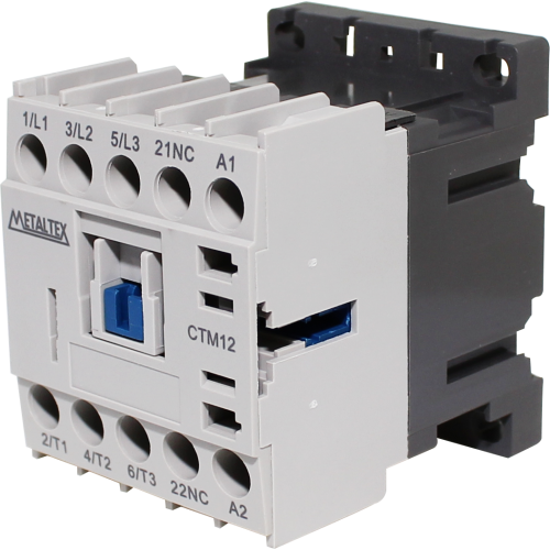Mini contactor tripolar 12A AC3 serie CTM12 - 110VAC - 1NA