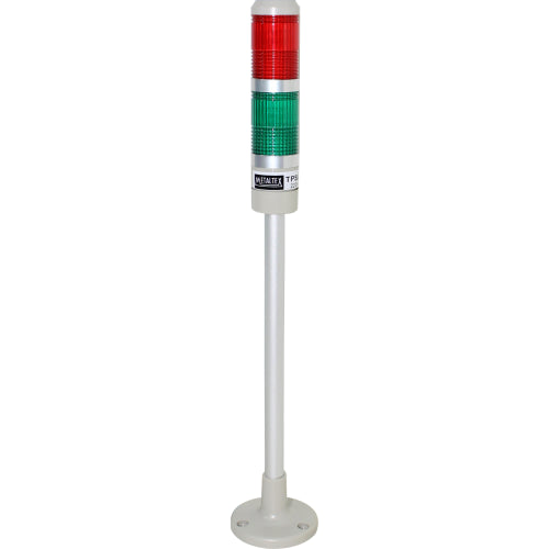 Torre de iluminación 60mm luz contínua o pulsante y buzzer 1 a 5 lentes serie TPSS6 - 24VAC/DC - Rojo