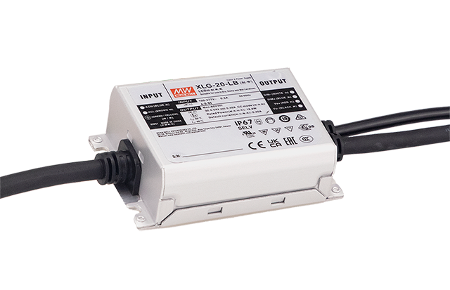 Driver LED metal de corriente PFC 20W XLG-20 - 350mA (comúnmente usado) - Fija