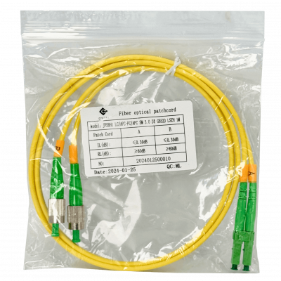 JFSBH1. 1mt LC/APC-FC/APC Monomodo SM Dúplex Latiguillo Fibra 9/125um