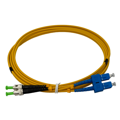 JFSCU2. Cable Pigtail de Fibra Óptica de 2 metros SC/UPC-ST/APC Monomodo SM Dúplex 3.0mm 9/125um