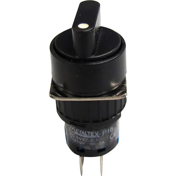Selector plástico 16mm posiciones fijas Serie P16 - Selector 2 posiciones - L - Rectangular