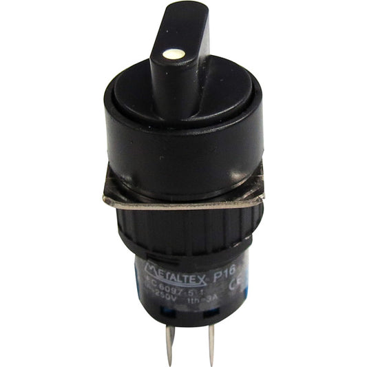 Selector plástico 16mm posiciones fijas Serie P16 - Selector 2 posiciones - L - Rectangular