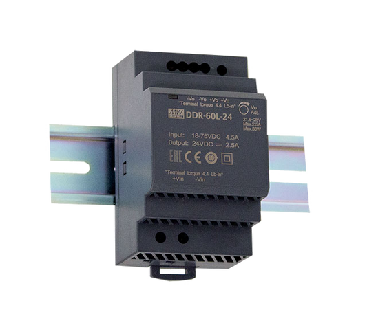Conversor DC-DC riel DIN 60W DDR-60 - 9 a 36VDC - 5V