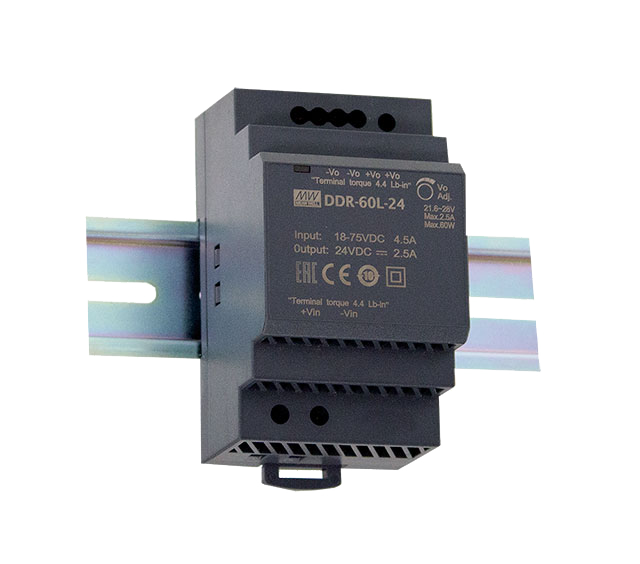 Conversor DC-DC riel DIN 60W DDR-60 - 9 a 36VDC - 12V