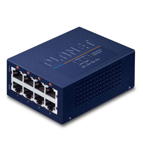 Concentrador inyector PoE++ 802.3bt multigigabit de 4 puertos (160 vatios)