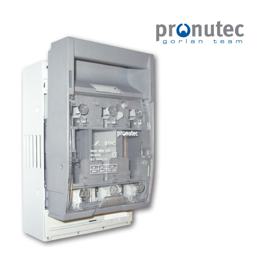 Base porta fusible desconectable en carga NH00 / NH000, 3 polos, panel, 160A 690V AC / 440VDC (Seccionador fusible)