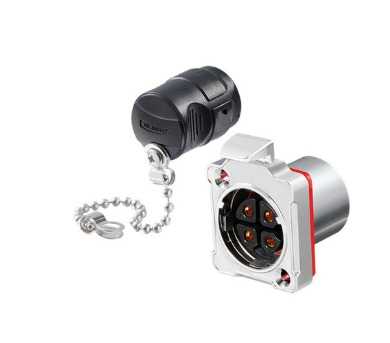 Conector Serie BD-24 Hembra 4 Pines Socket Bloqueo Metálico CNLINKO