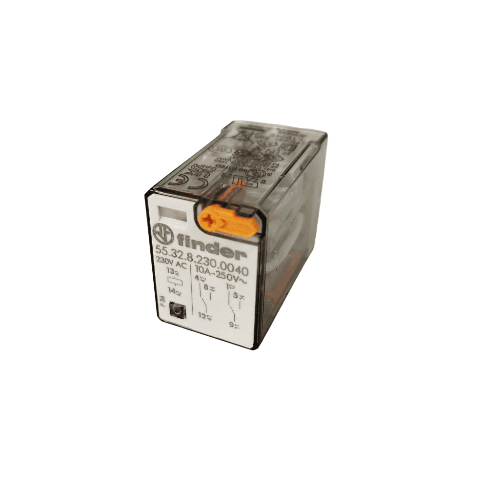 Relé Industrial 2 Vías de Conmutación 10A 230VAC – Finder