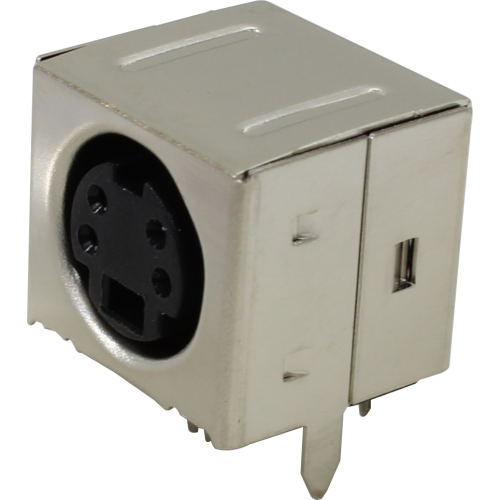 Conectores circulares mini DIN hembra para PCB MDF - 4 pines