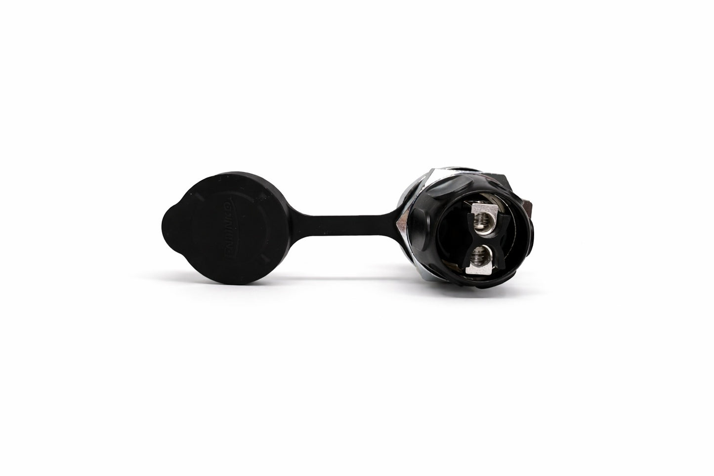 Conector Circular LP-28 Hembra 2 Pines Panel Metal (Bloqueo/Tuerca)
