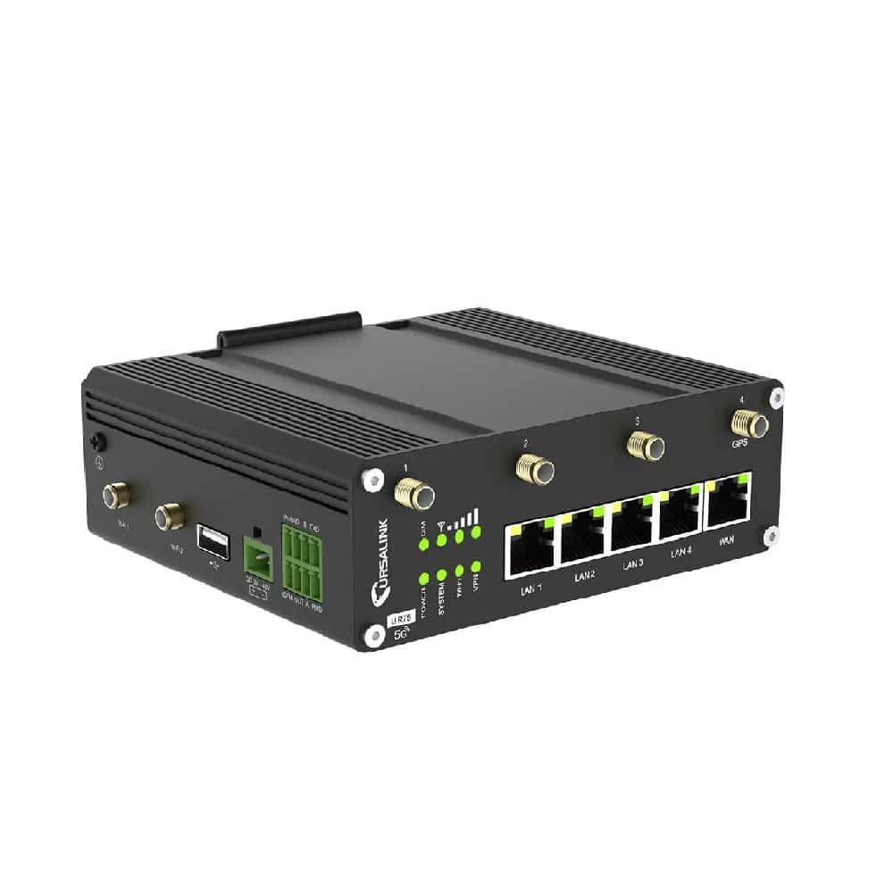 Módem Celular Profesional 5G Doble SIM WiFi 6 PoE RS232 RS485 Entradas/Salidas DI/DO Python IoT M2M LTE Gigabit – Milesight UR75-504AE-P-W2