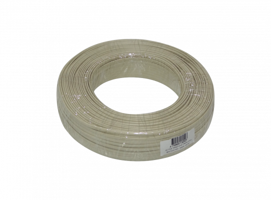 J100-4P. Cable Telefónico Plano de 4 Hilos Blanco/Gris/Marfil en Carrete de 100 Metros