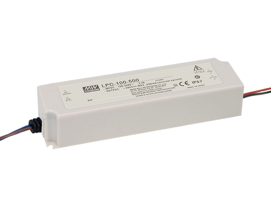 Driver LED plástico corriente 100W LPC-100 - 500mA (comúnmente usado)