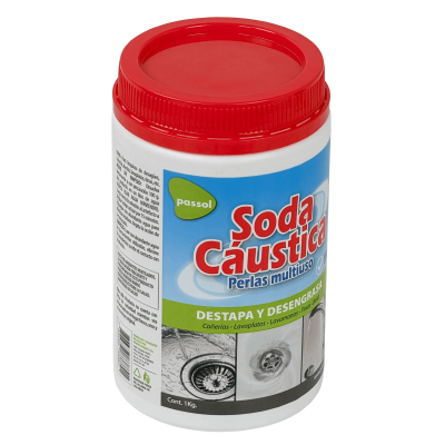 CAUSTICA PASSOL Hidróxido de Sodio en Perlas Uso General 1Kg