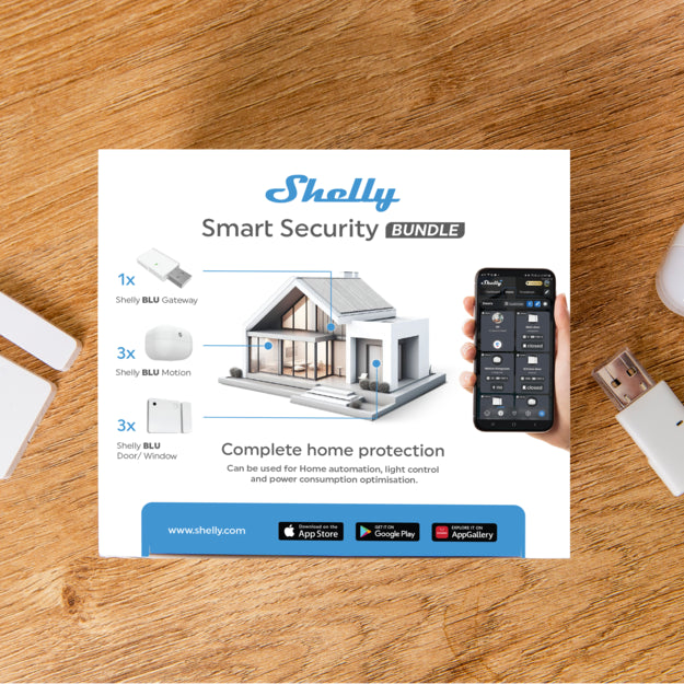 Paquete de seguridad inteligente Shelly - Bundle XL