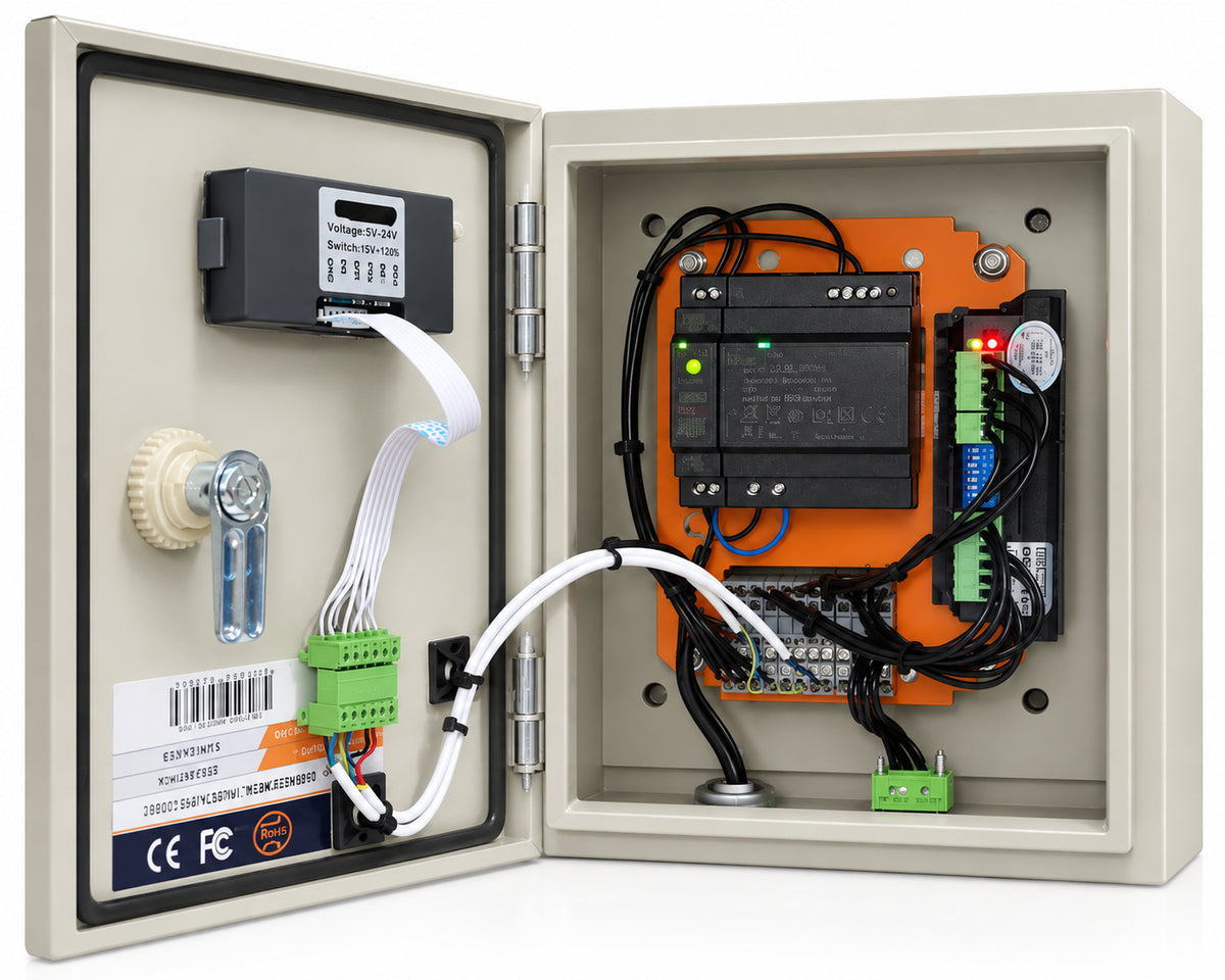 Conjunto de Gabinete de Control + Motor Paso a Paso Nema 23 (Preparado para 220V)