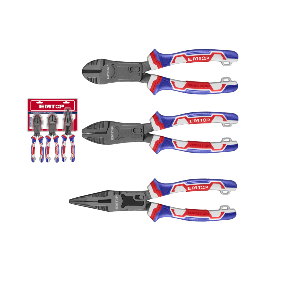 Set de 3 Tenazas Profesionales 8,5/8/8 pulgadas – Emtop