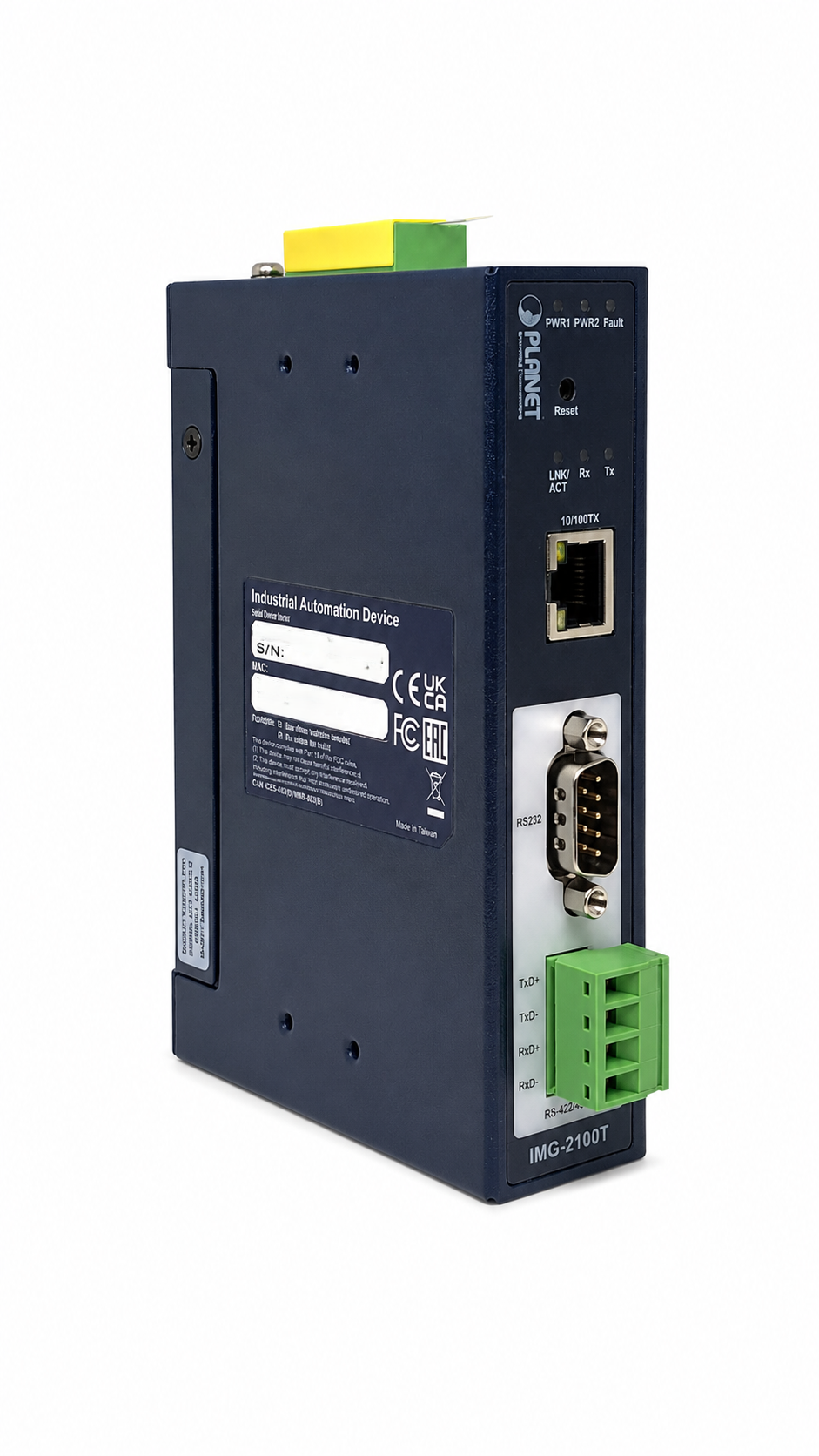 Puerta de enlace Modbus industrial IP30 de 1 puerto RS232/RS422/RS485 (1 x 10/100TX, -40~75 grados C)