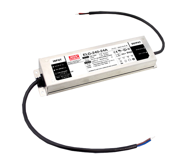 Driver LED carcasa metálica voltaje PFC opcional DALI 240W ELG-240 - 24V - DA - DALI