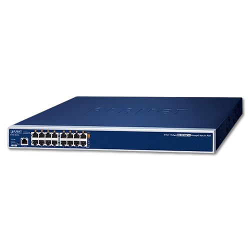 Inyector Hub PoE++ Administrable 8 Puertos 10Gbps 802.3bt PLANET UPOE-800XG