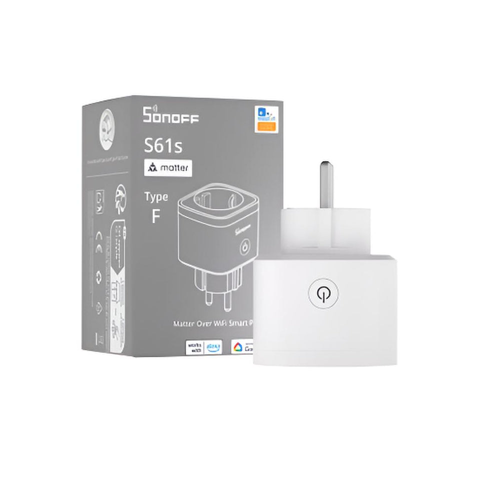 Adaptador inteligente inalámbrico con monitorización de consumo eléctrico Sonoff iPlug Gen2 S61 compatible con Matter